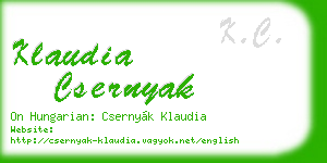 klaudia csernyak business card