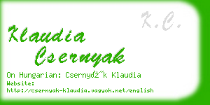 klaudia csernyak business card